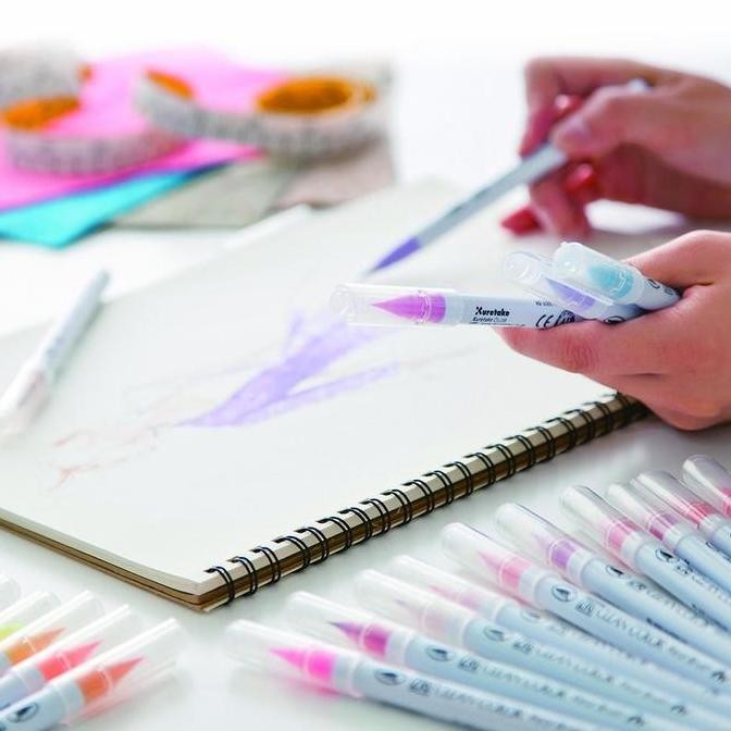 

Kuretake Clean Color Real Brush Pen - 6 Color Set