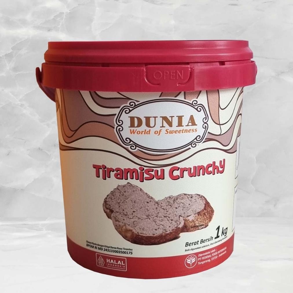 

Dunia Spread Crunchy Tiramisu 1 Kg Pail Aroma Kopi