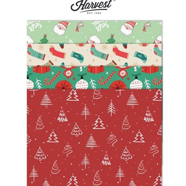 

Kertas Kado Natal Harvest Wrapping R Xmas Glory Paket Isi 4