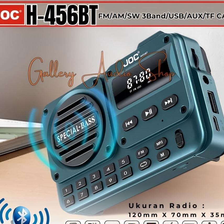 Radio Portable Bluetooth Joc H456Bt Radio Fm Joc 456Bt Radio Usb Special Bass Radio Dital Cocok Seba
