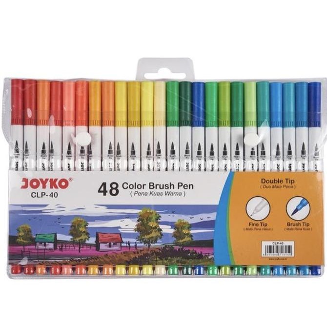 

Kuas / Brush Pen Dual Tip 48 Warna CLP-40
