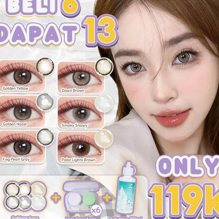 Beli 6 Dapat 13 Mysticeyes Softlens Normal Beyes 14.0Mm14.5Mm 6 Pasang Softlens6 Lenscaseair Softlen