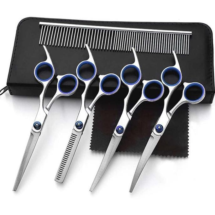 

Set Gunting Grooming Perawatan Bulu Anjing 5 In 1 Ab001