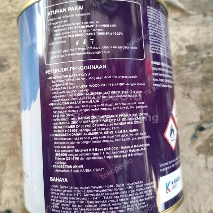 

Ftalit Gloss Kansai Paint Cat Minyak Kayu Dan Besi 1 Kg Warna Hitam