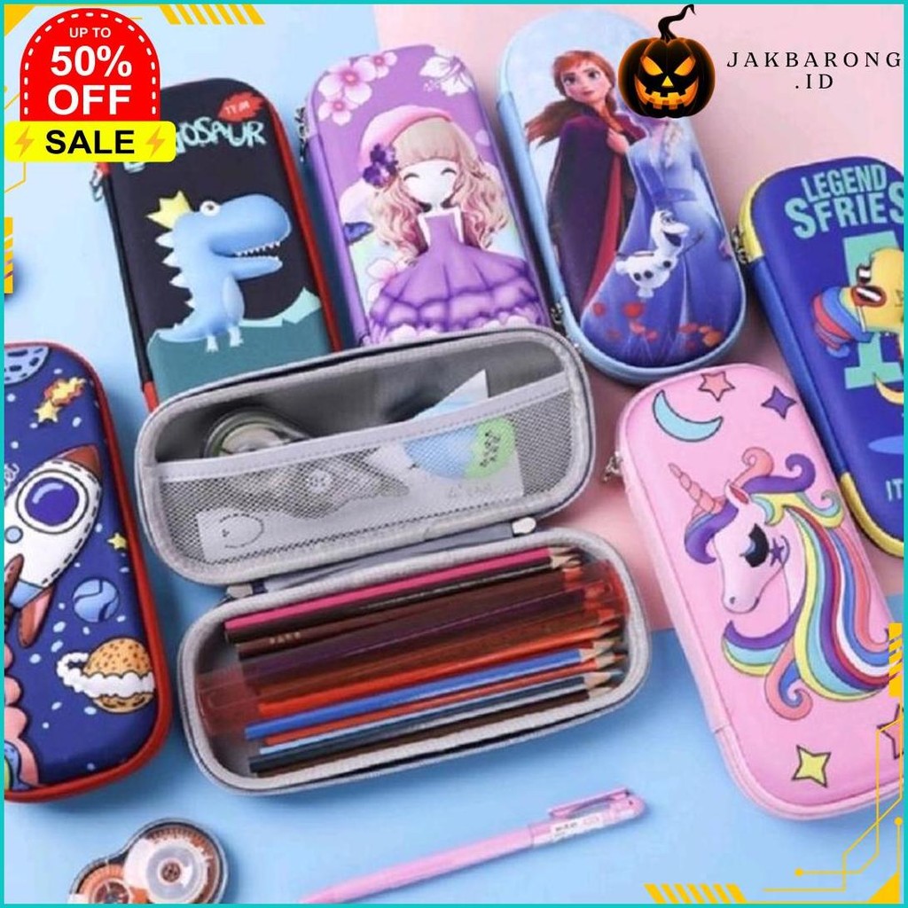 

Tempat Pensil 3D Karakter Timbul Kotak Pena Pen Anak Bulpoint Alat Sekolah Penghapus Double Realeting Sekat Jaring Cowok Cewek Unicorn Dinosaurus Astronot Space Roket Kelinci Bunny Mermaid Hero Princess Cat Girl Boy Siap Kirim