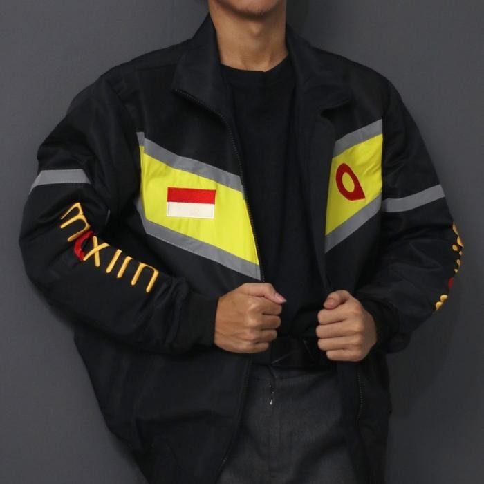 FF Jakeet bomber Hitam Kombinasi Kuning / Jakeet maxim prioritas / Jakeet maxim terbaru / Jakeet ter