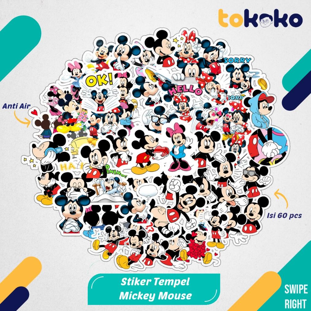 

NOG Stiker Cutting Mickey Mouse Kartun Anime Kartun Film Paper Vinyl Laptop Koper Tumbler Kulkas DIY Viral Kekinian Terbaru 2025 LW-70