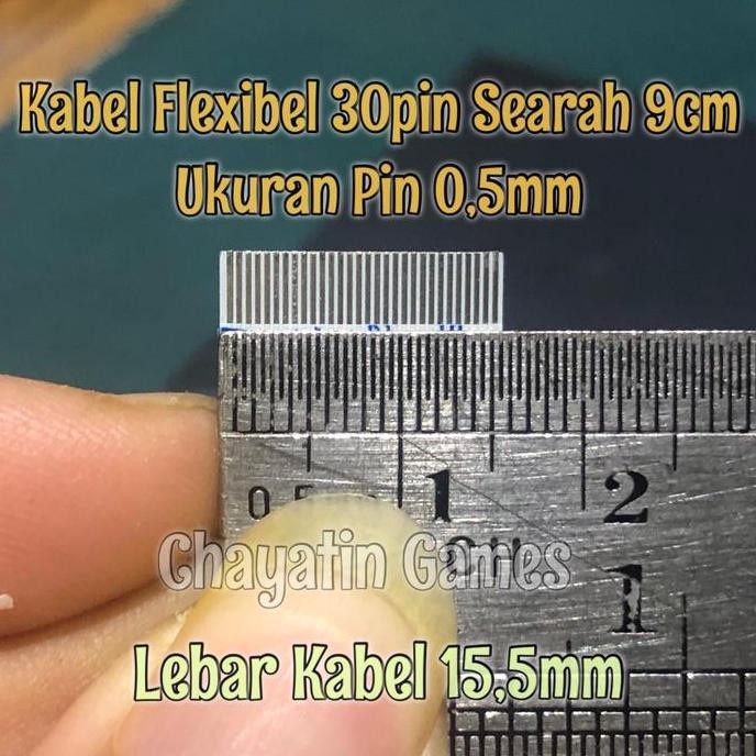 DF30 }} Kabel Flexibel 30 Pin Halus Searah Panjang 9cm - Ukuran Pin 0,5mm