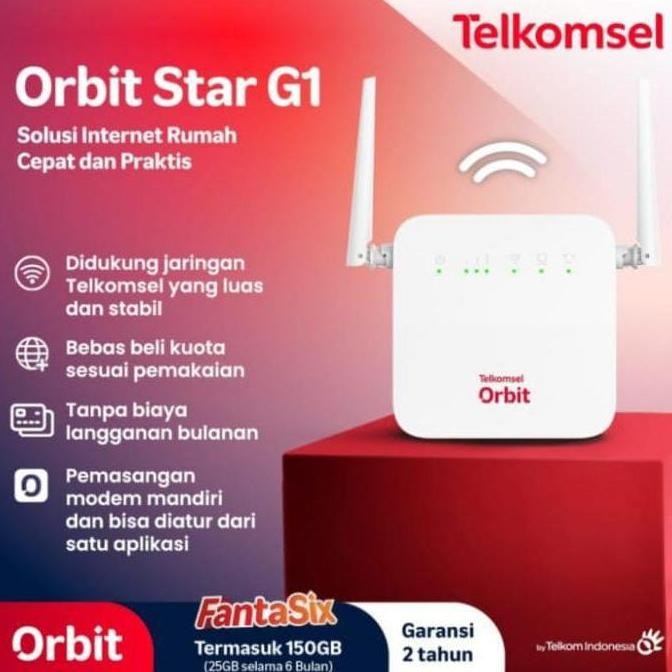 Telkomsel Orbit Star N1 Modem Wifi 4G High Speed Free Kartu + Kuota