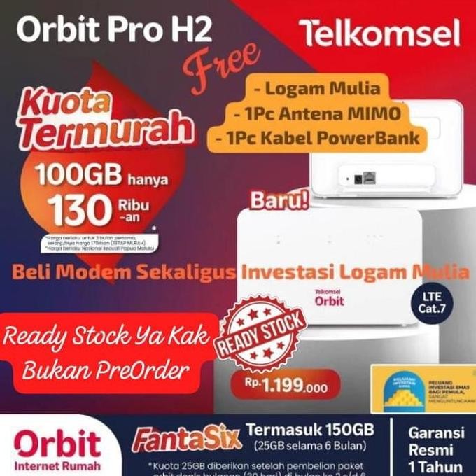 Promo Telkomsel Orbit Pro H2 Huawei B530 Modem Wifi High Speed 4G