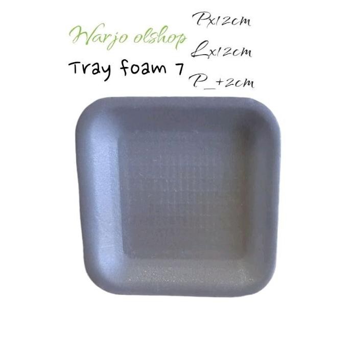 styrofoam uk 07 ,foam tray makanan..uk 7 1bal isi 250 cocok untuk buah buahan ,ikan asin , dan untuk