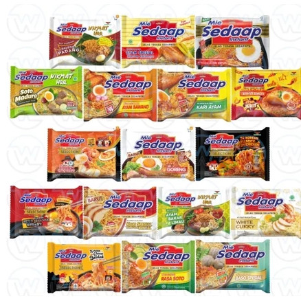 

Sedaap Mie Instant Goreng/Kuah Varian Rasa Lengkap
