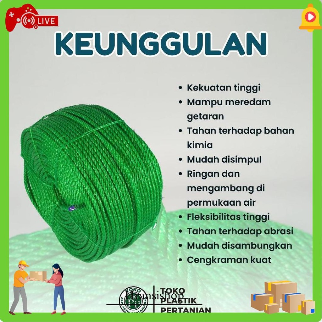 

Tali Tampar Ukuran 2Mm Panjang 220 Meter Terlaris