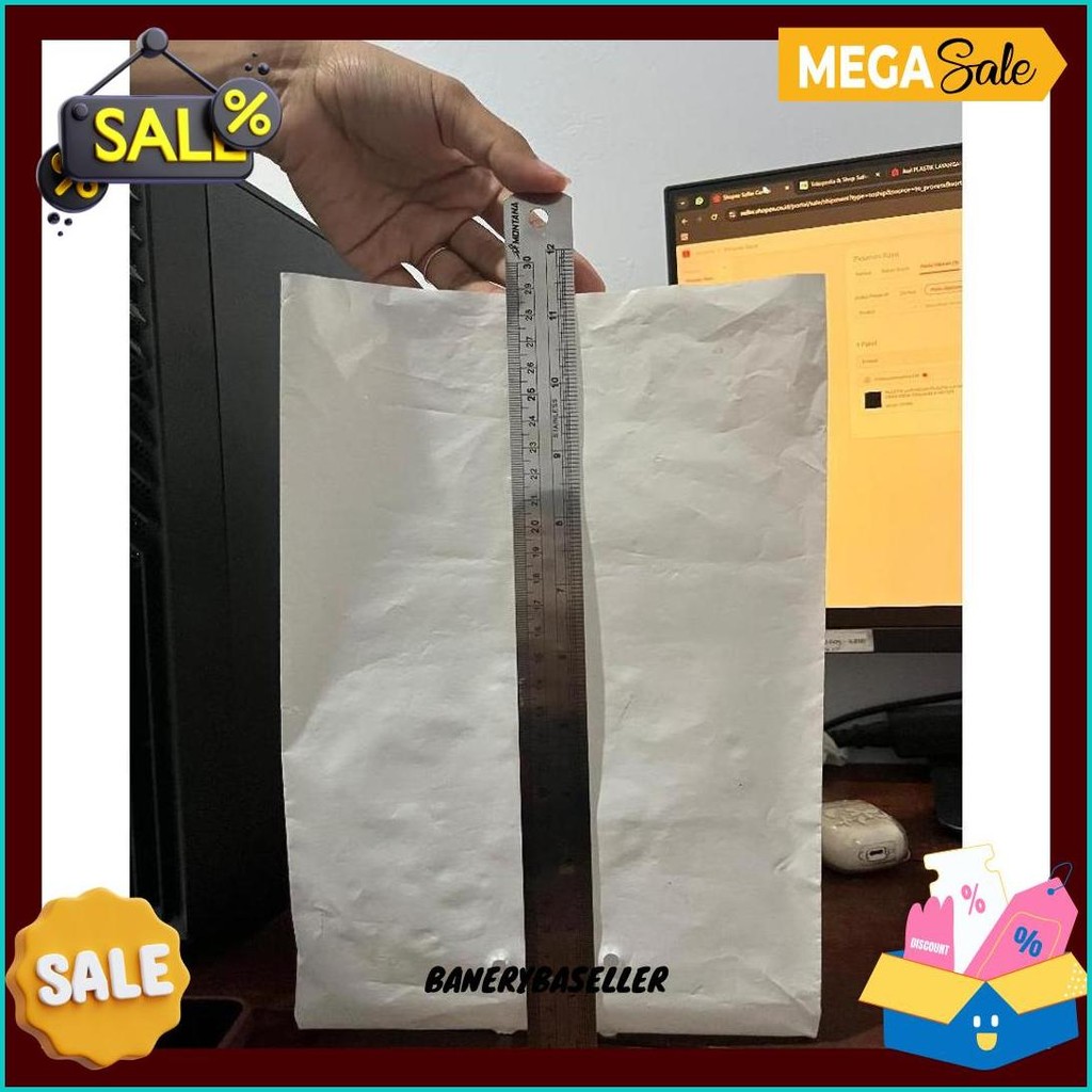Polybag Putih 40 X 40 Isi 50 Lembar - Polybag Putih / Putih-Hitam Terlaris