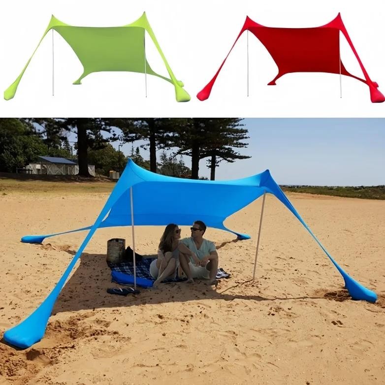 Outdoor Portable Lycra Beach Canopy Portable Windproof And Sunscreen Sun Shelter Canopy Garden House