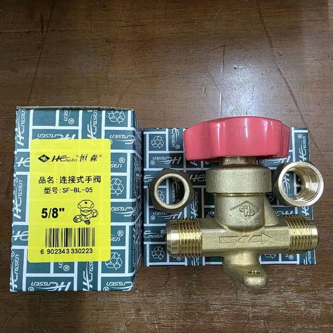 DT100 }} Hand Valve Refrigerant AC HS 5/8 | Stop Kran Refrigerant AC 5/8 Merk HS