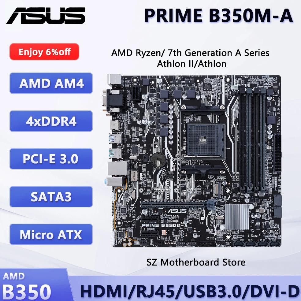 Asus Prime B350M-A Amd B350 Micro-Atx Motherboard Socket Am4 Support Cpu Ryzen 5000/3000/2000 5600X 