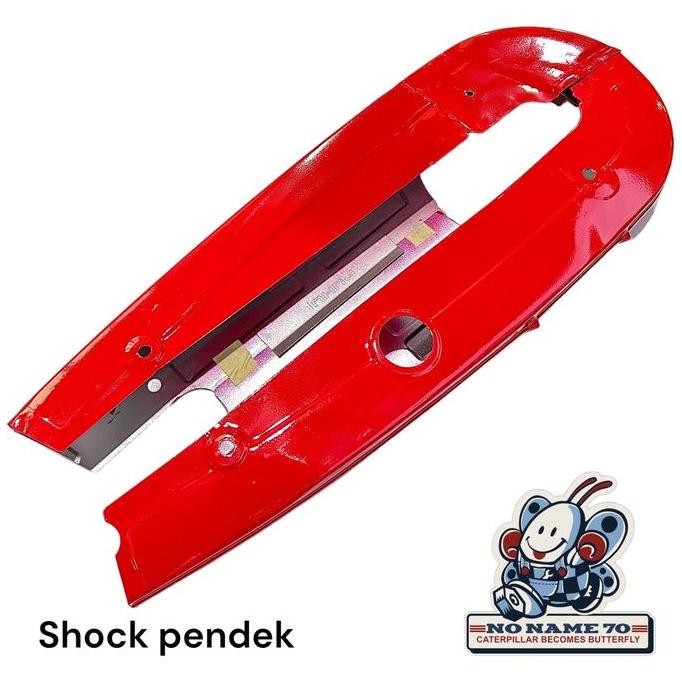 Tutup Rantai Ketengkas Honda Pispot C50 C70 C700 C800 Shock Pendek Motif Merah Hemat