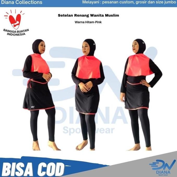 BAJU RENANG MUSLIM JUMBO/BAJU RENANG MUSLIM WANITA/PAKAIAN RENANG MUSLIM/KERUDUNG RENANG/SET BAJU RE