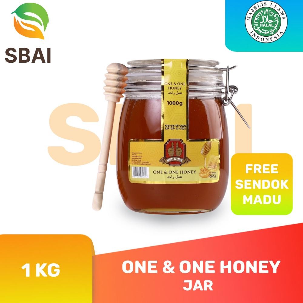 

(Terbaru) One & One Madu / Madu Murni / Madu Asli 1 kg FREE Sendok Kayu (Terlaris)