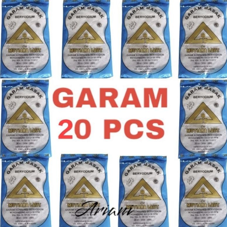 

(Terbaru) 20Pcs Garam Dapur Beryodium berat 100g per pack (Terlaris)
