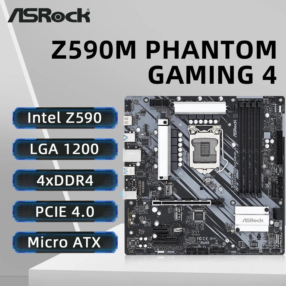 Asrock Z590 Motherboard Support I9-11900Kf 10900K I7-11700K 10700Kf I5-11600K 10600 Cpu 4Xddr4 4800M