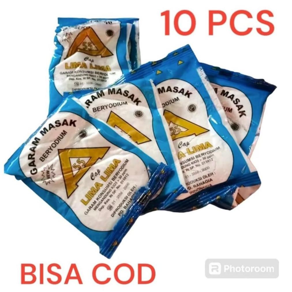 

(Terbaru) Paket hemat 10 pcs Garam Masak Halus Beryodium 100 gram per pcs (Terlaris)