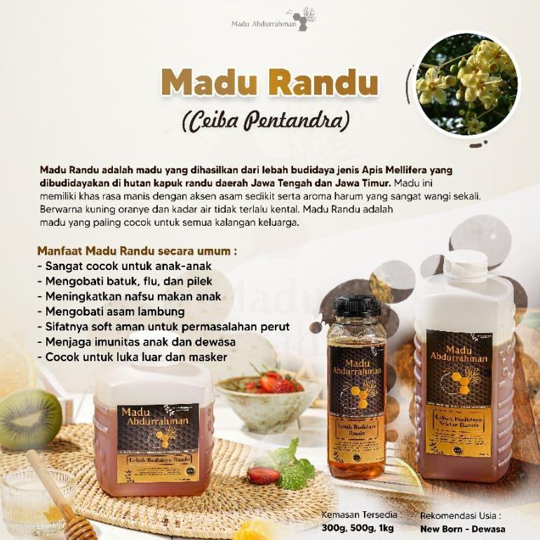 

(Terbaru) Madu Abdurrahman Randu (+-500gr)100% ASLI & MURNI Raw Honey (Terlaris)