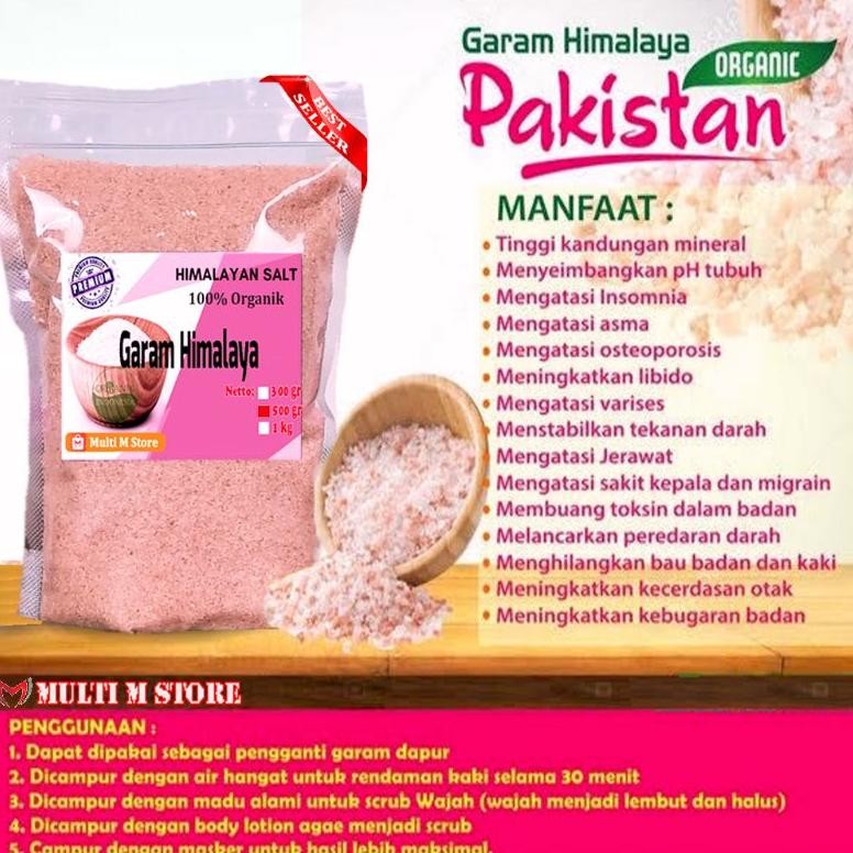

(Terbaru) Garam Himalaya Import Pakistan 500 Gram | Himalayan Salt Organik (Terlaris)