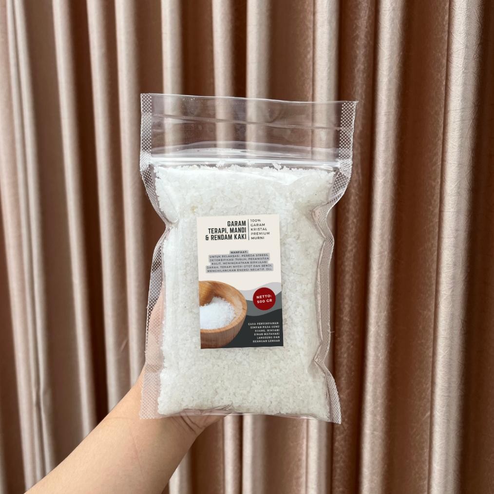 

(Terbaru) Garam Mandi Bath Salt 500gr - Garam Kristal - Garam Rendam Kaki Pedicure - Garam untuk Mandi Spa (Terlaris)