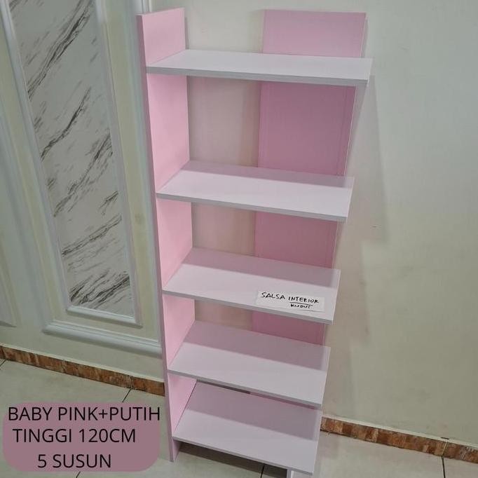 RAK SUDUT ruang tamu rak bunga 5 susun tinggi 120cm Furniture