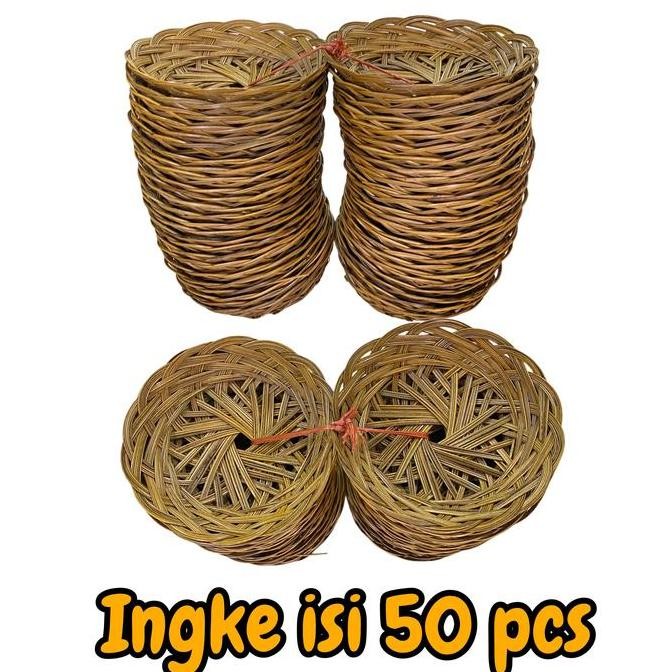 +++++] Ingke Bali 20 cm isi 50 pcs Harga Grosirr termurahh - Piring Lidi - Tempat makan bali - wadah