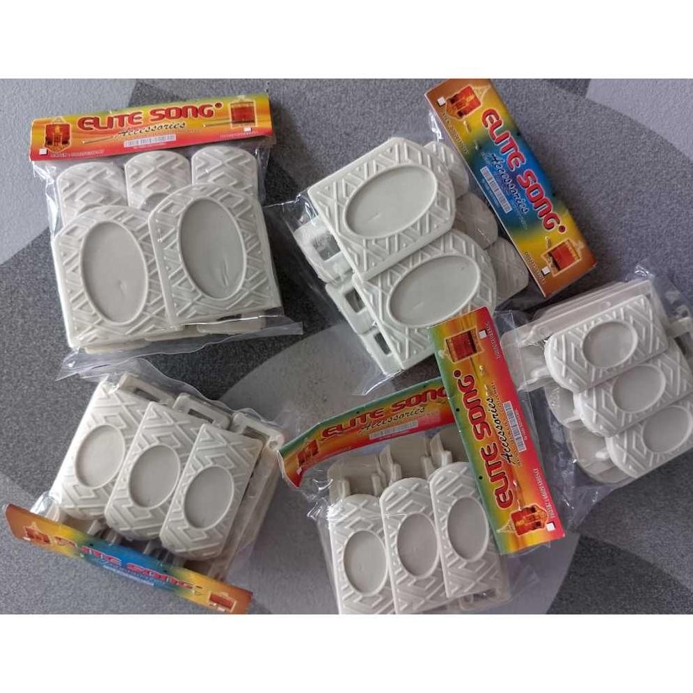 H-4 Hot Sale Wdr-75 Stoper Kandang Murai Elite Song 1 Set Warna Putih Tulang Variasi Sangkar Aksesor