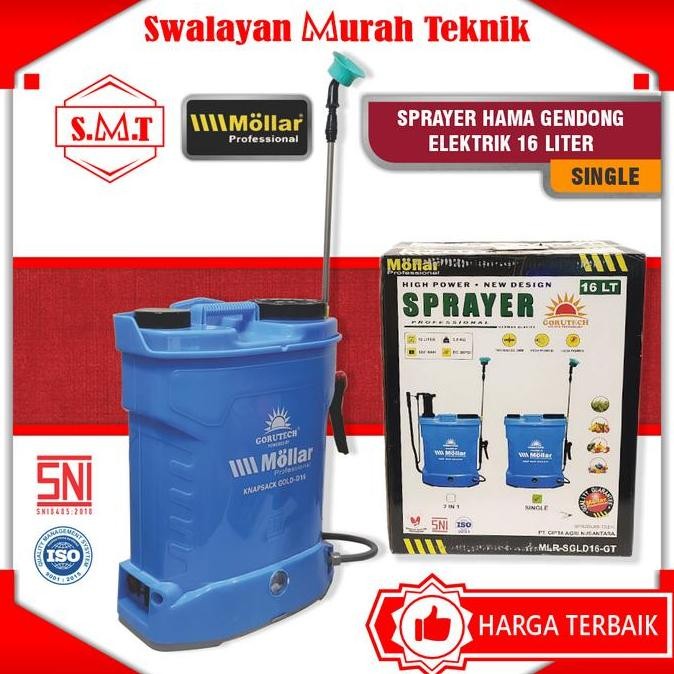 ```````] Sprayer Hama Elektrik 16 Liter MOLLAR Knapsack 16L Single Aki SNI