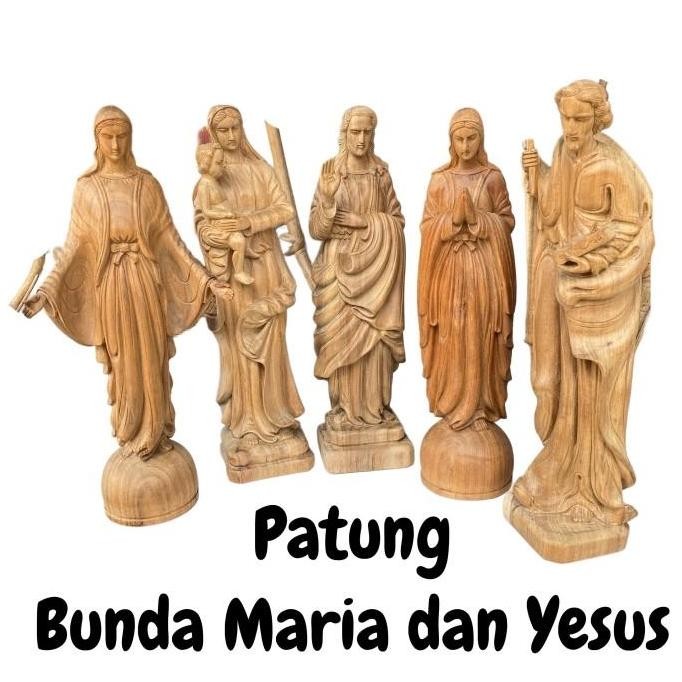 ^^^^^] Patung Rohani Bunda Maria Patung Maria Kayu Patung Ave Maria Roh Kudus