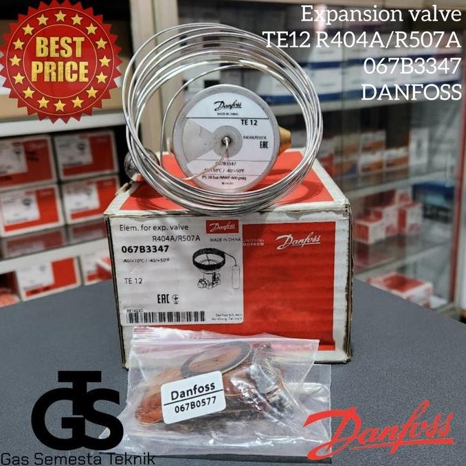EXPANSION VALVE TE 12 R404A/R507A (067B3347) DANFOSS | EXPANSI DANFOSS TE12 0673347