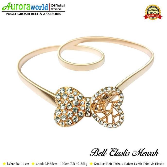 DY100 - Auroraworld ikat pinggang wanita fashion Belt cewek gesper elastis sabuk pinggang bisa untuk