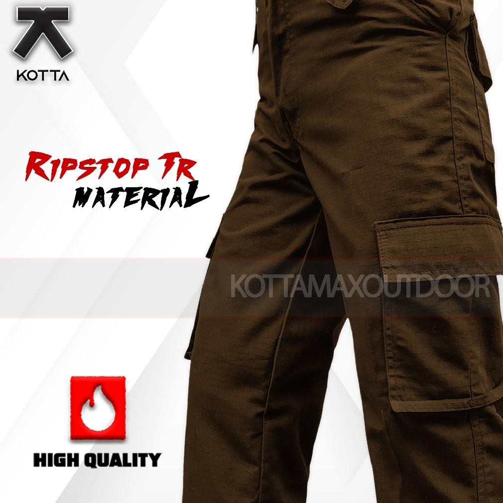 New CELANA PDL POLISI CARGO KEMPOL COKELAT POLISI SATPAM RIPSTOP PANJANG ,.