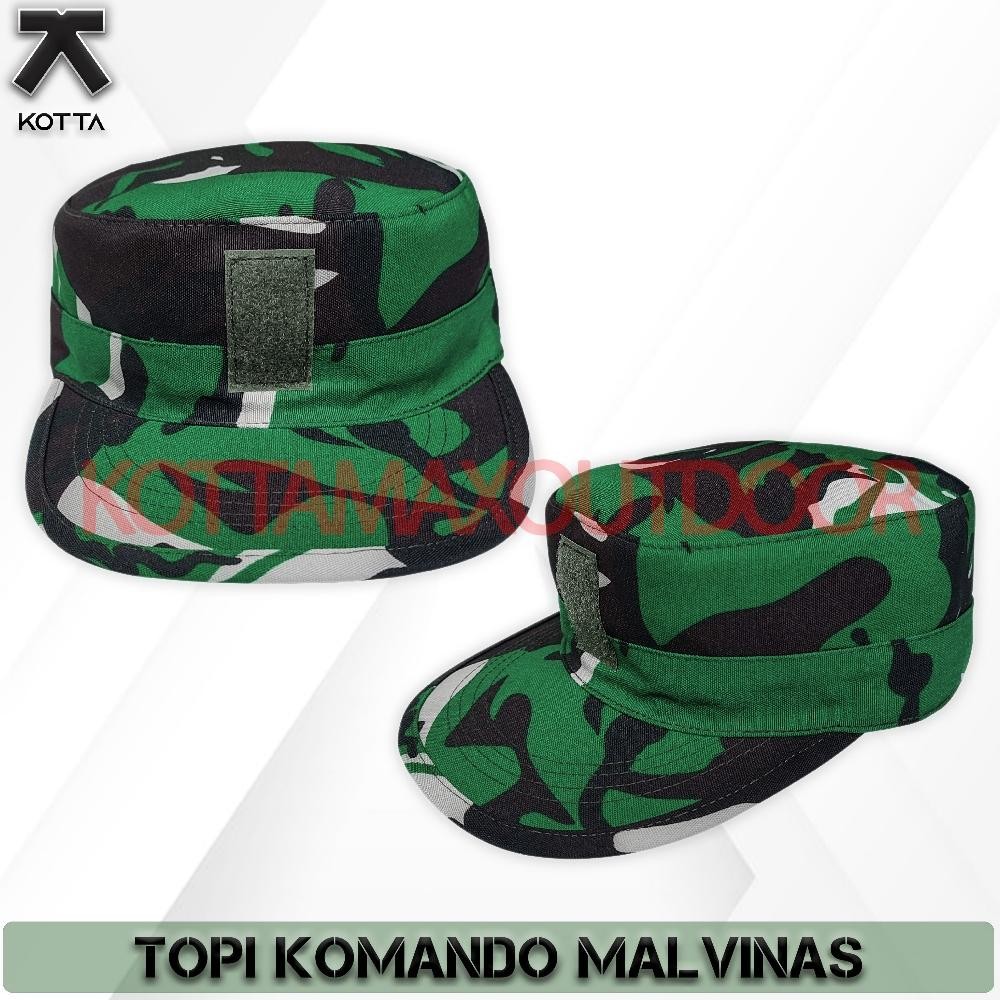 Terbaru TOPI RIMBA VELBED LORENG MALVINAS - TOPI RIMBA LORENG TNI - TOPI KOMANDO VELBED LORENG TNI M