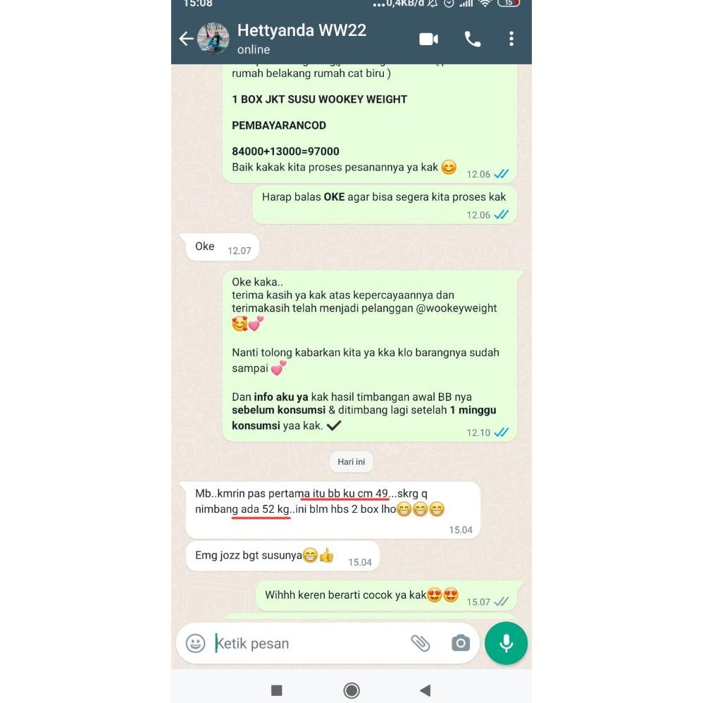 

Berkualitas Wookey Weight - Susu Penambah Berat Badan 220gr Paket Nutrisi ,,