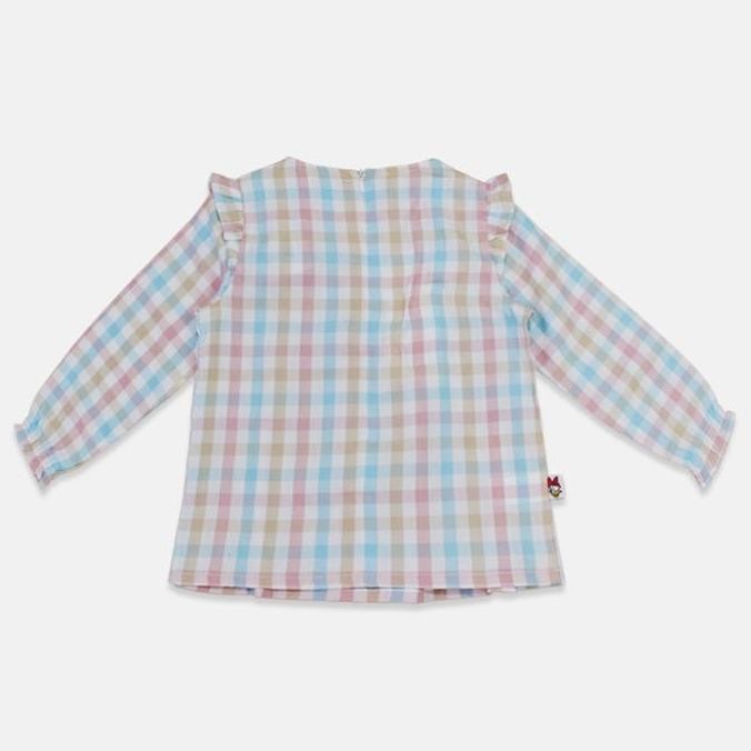 Blouse/ Blus Kotak kotak Anak Perempuan Pink/ Daisy Sweet Summer