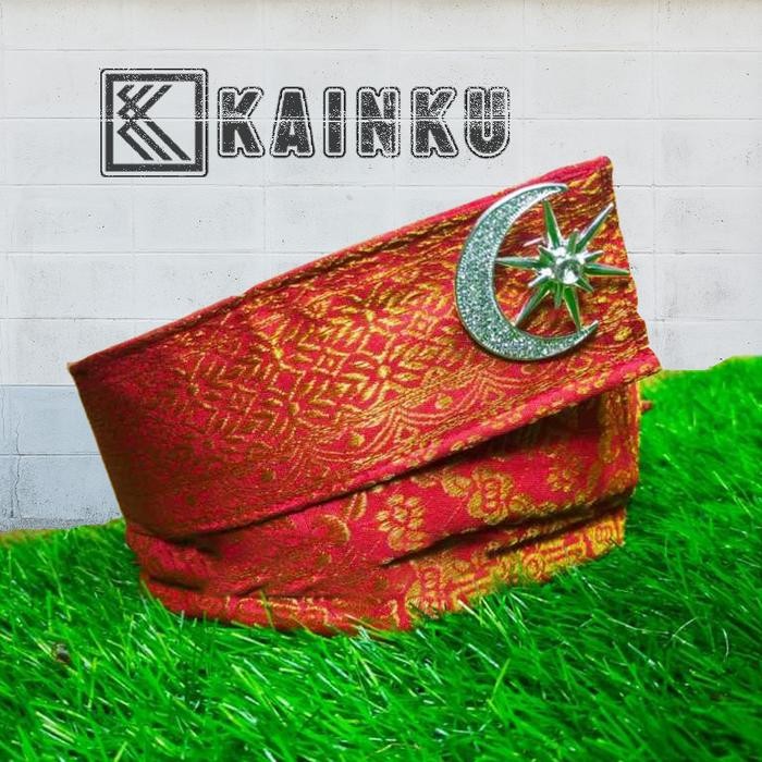 TANJAK MELAYU FULL SONGKET IKAT KEPALA MELAYU PREMIUM DENGAN ORNAMEN KHAS MELAYU BUDAK MELAYU RIAU