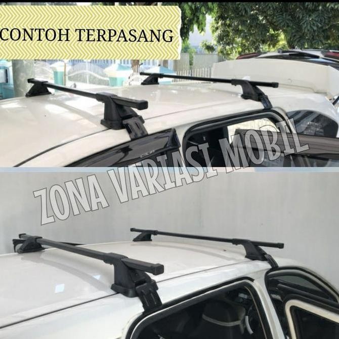 Crossbar Cross bar Kaki Rack Jepit Body Mobil Universal Minibus / Sedan (580) TA