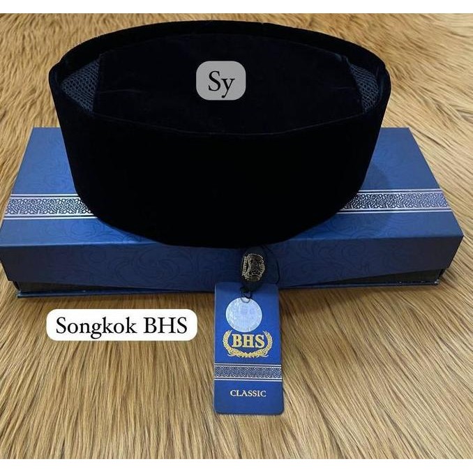 Songkok BHS Hitam Polos | Peci BHS Motif dan Hitam Polos