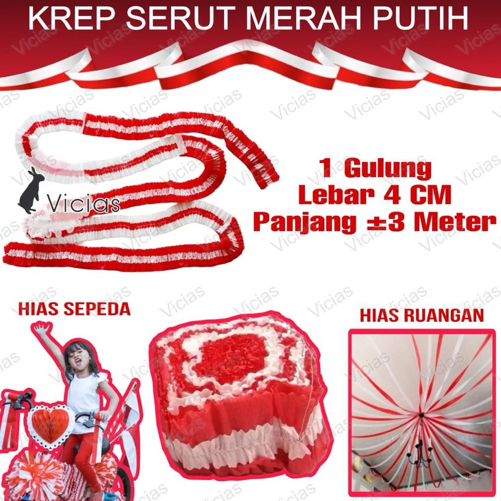 Promo Gila Promo Kertas Krep Potong Merah Putih Dekorasi Dirgahayu Hut Ri 17 Agustus Hias Sepeda Kel