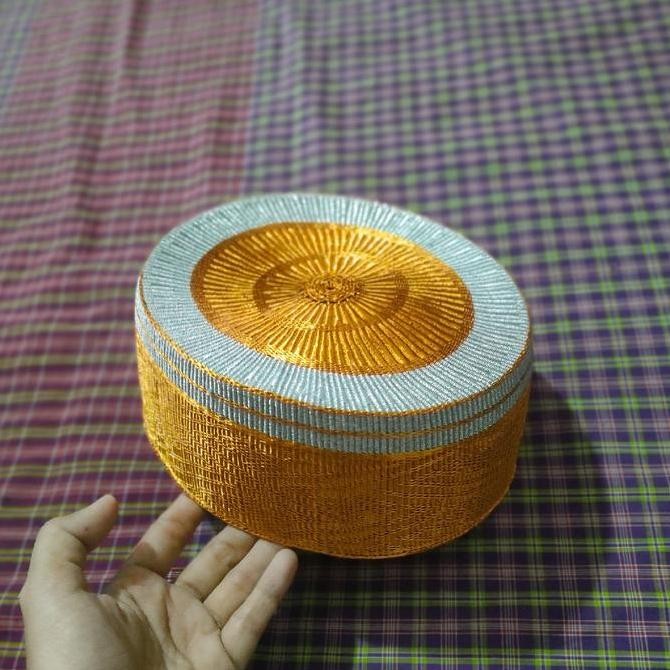 TERLARIS! songkok recca tembaga warna gold silver