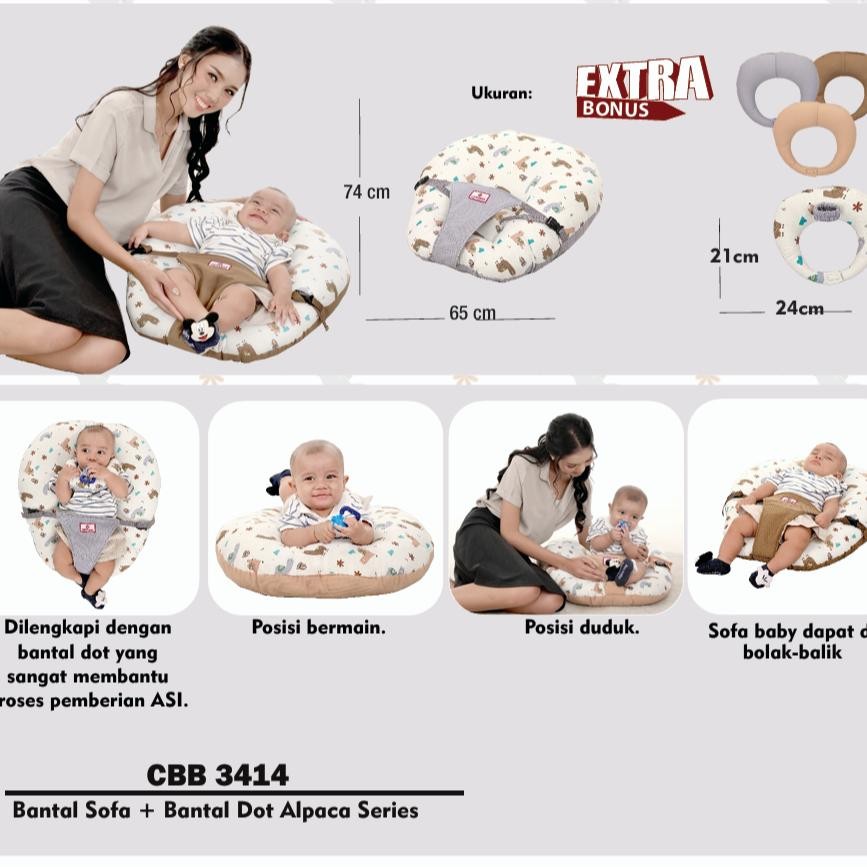 Bantal Sofa Bayi Cintaka Bantal Dot Bayi Alpaca Series Cbb3414