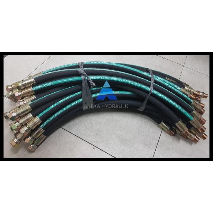 TERMURAH HYDRAULIC HOSE 1/2" INCH R2 UNIHOSE PANJANG 3000MM X MB-NU
