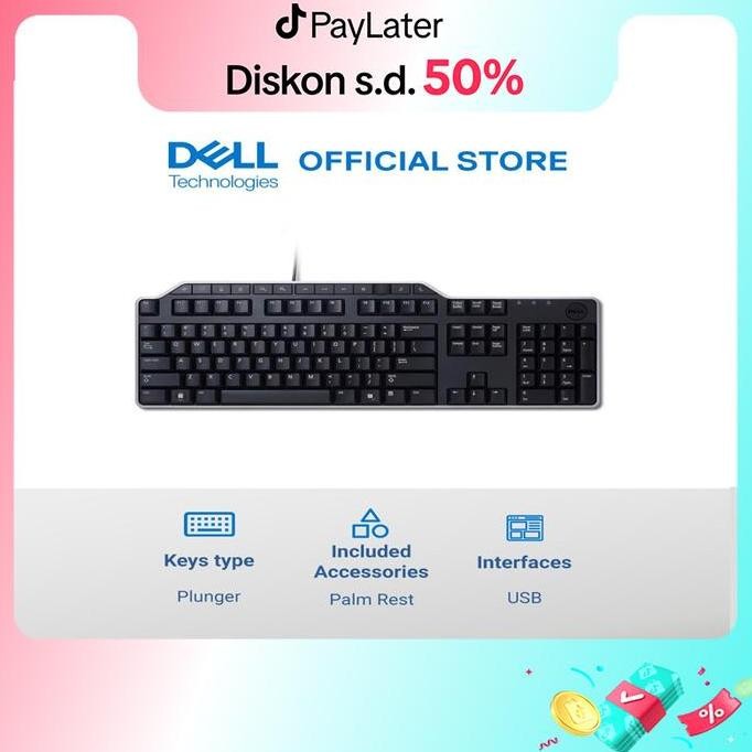 [Turun Harga] Dell Keyboard Multimedia Bisnis Kb522 Usb Interfaces: 2 X Usb 2.0 Co
