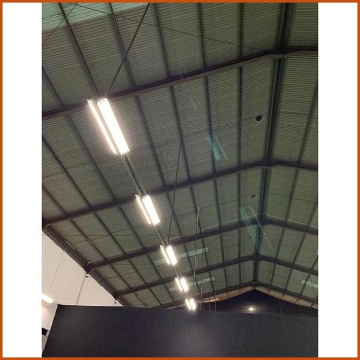 KAP RUMAH ARMATUR ARMATURE HOUSING LAMPU TKO 2x36 ISI 2 DUA LAMPU 16W LED LAPANGAN BADMINTON BULU TA